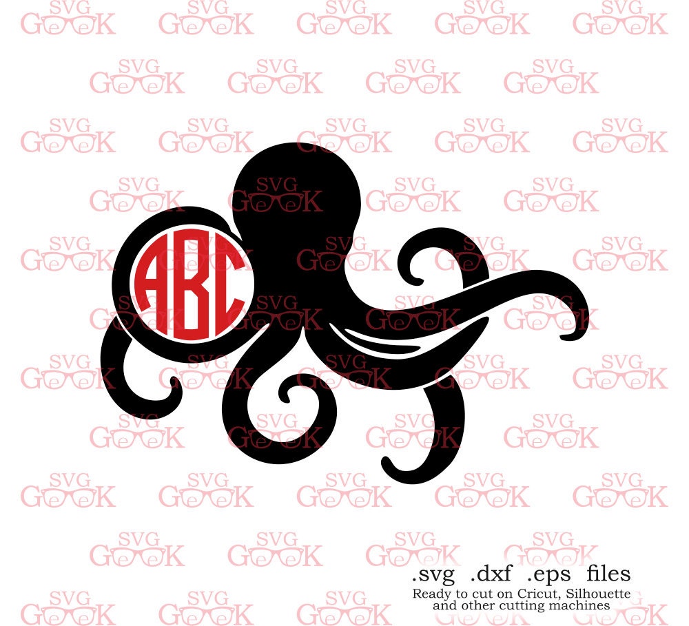 Download Octopus SVG cut files Octopus Monogram Frame svg cut files