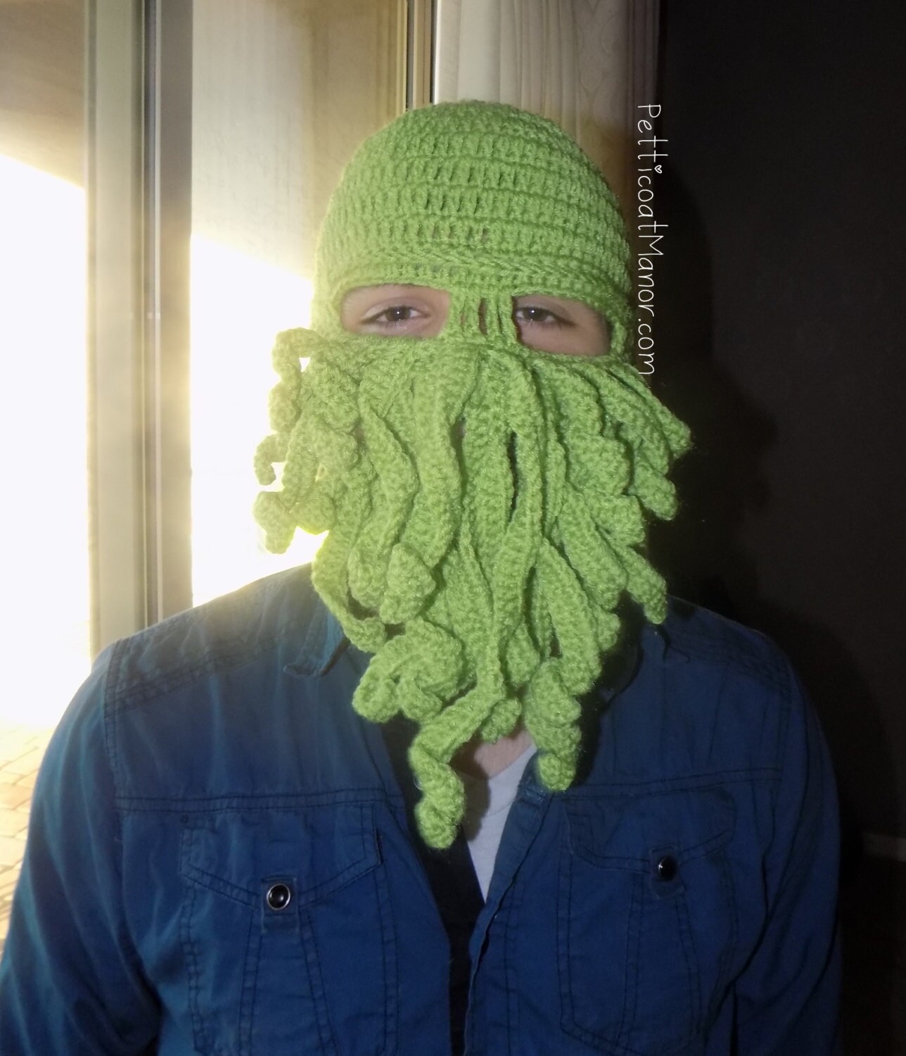 Crochet Cthulhu Mask Beanie Hat Gift for Her Gift for Him