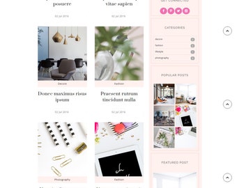 Installation Included - Premade Blogger Template responsive lifestyle fashion beauty food feminine blog theme - Arianna (FREE Installation)
