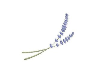 Machine embroidery design flowers lavender