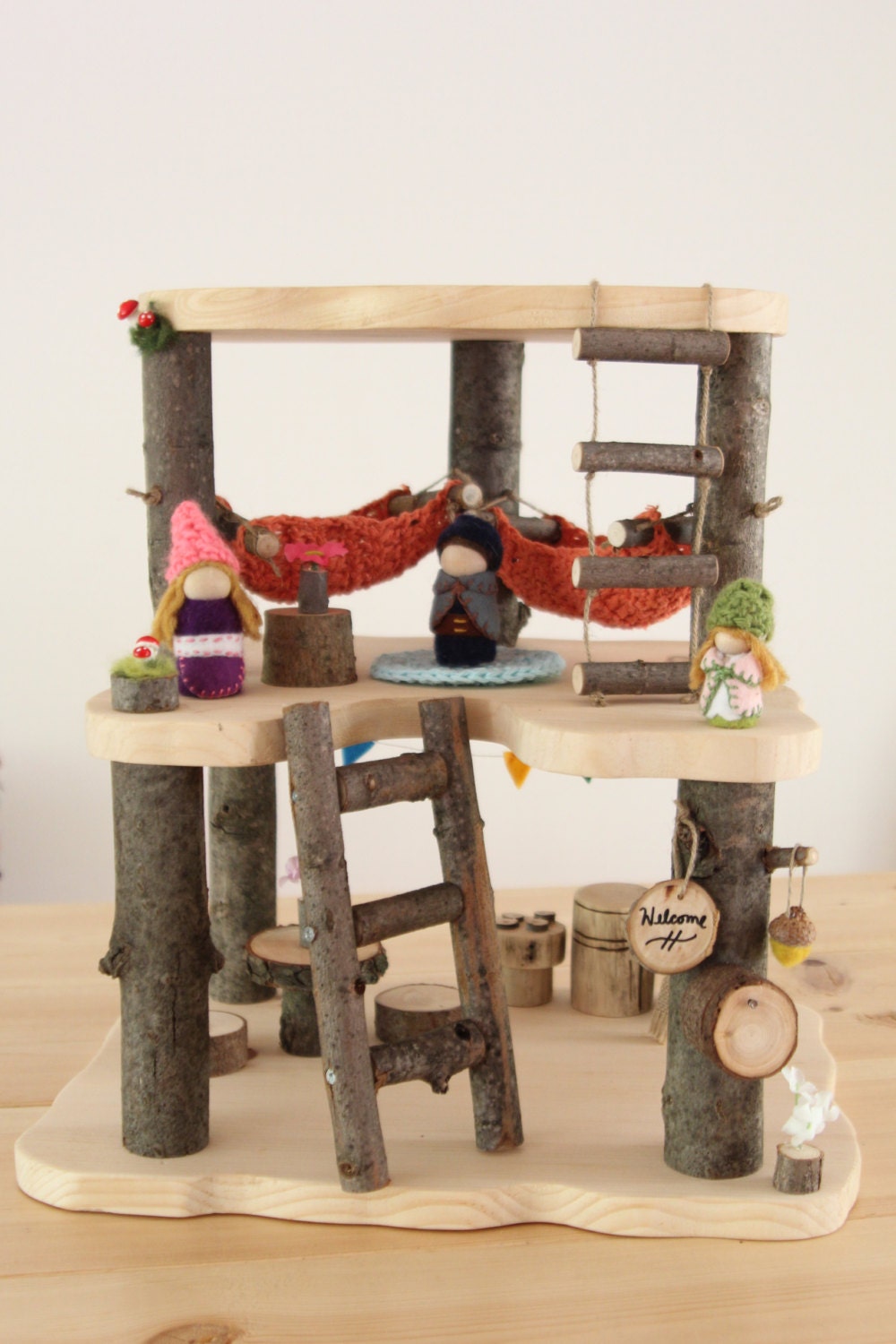 wooden tree house doll house