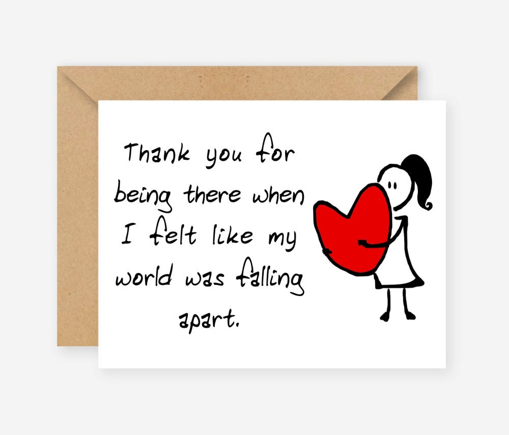 Thank you for being there greeting cards funny cards blank