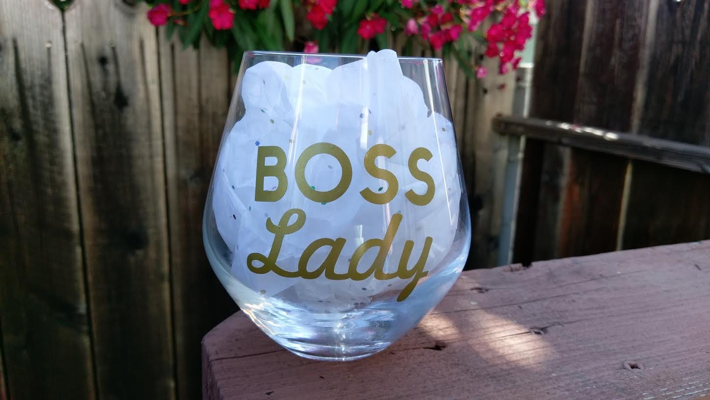 Boss Lady Stemless Wine Glass