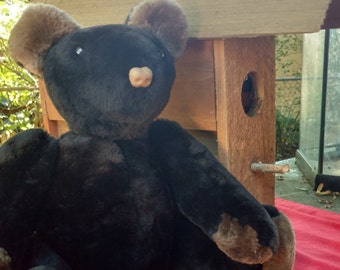 Mink Fur Teddy Bear Black Bear