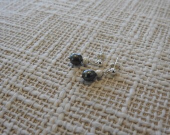 Pearl sterling silver earrings