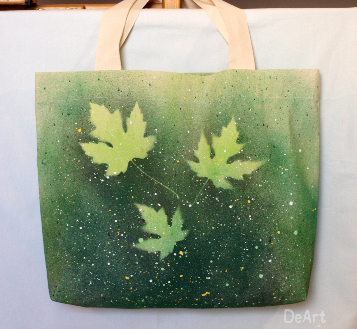 hand painted tote bag