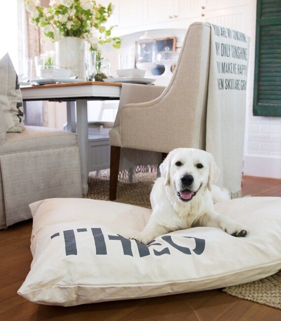 UNIQUE Dog Bed COVER by Bow Wow Beds, Pet Duvets, Flippable, Durable ...