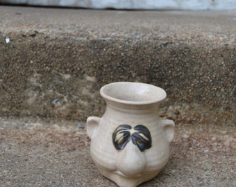 Vintage Peter Petrie Pottery Face Snot a Mug Egg Separator