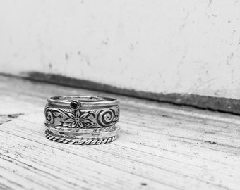 Unique Wedding Rings and Rustic Mens Rings in Gold by tinahdee