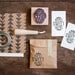 Custom Hand-Carved Rubber Stamp of Your Logo (up to 2" x 2") - Great for Marketing Materials Branding Packaging and more