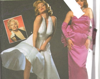 Simplicity 8393 MARILYN MONROE Costume Pattern 7 Year Itch Dress Gentlemen Prefer Blonds Womens Sewing Size 4 6 8 Bust 29 30 31 Or 10-14 UNC