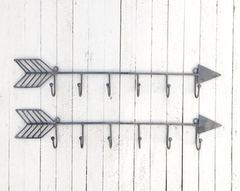 Metal Arrow Wall Decor, Wall Hooks, Black Wall Hook, Vintage Style Coat Hook, Vintage Wall Hooks, Wall Hooks