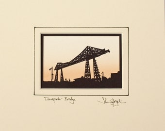 Transporter Bridge (Middlesbrough UK) Hand-Cut Papercut