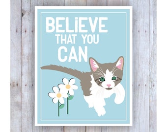 Cat Nursery Art Classroom Decor Inspirational Print For Cat Nursery Art Classroom Decor Inspirational Print For