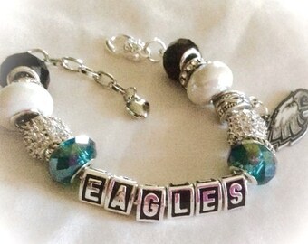 Philadelphia Eagles Jewelry bracelets handmade