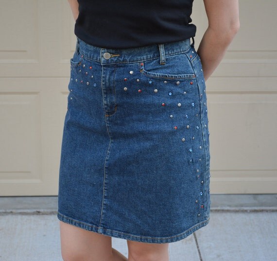 rhinestone pencil skirt