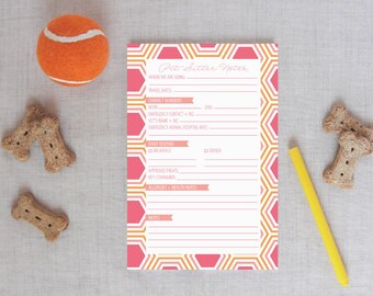 pet sitter instructions