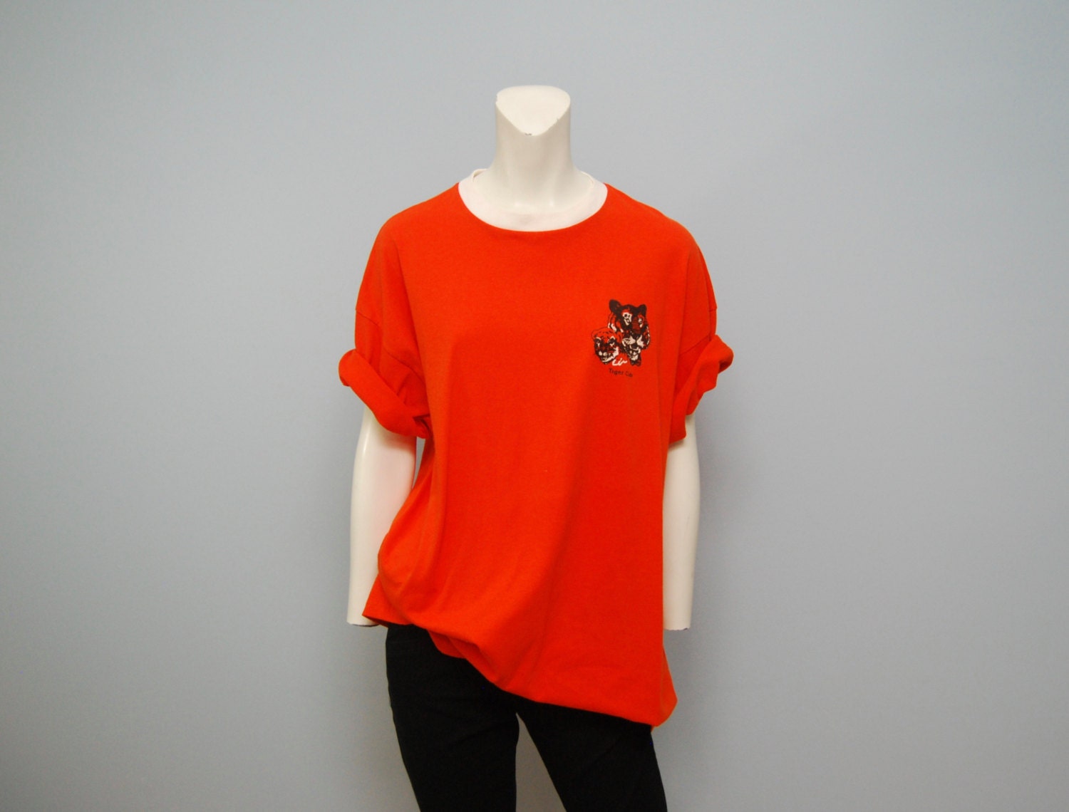 burnt orange ringer tee