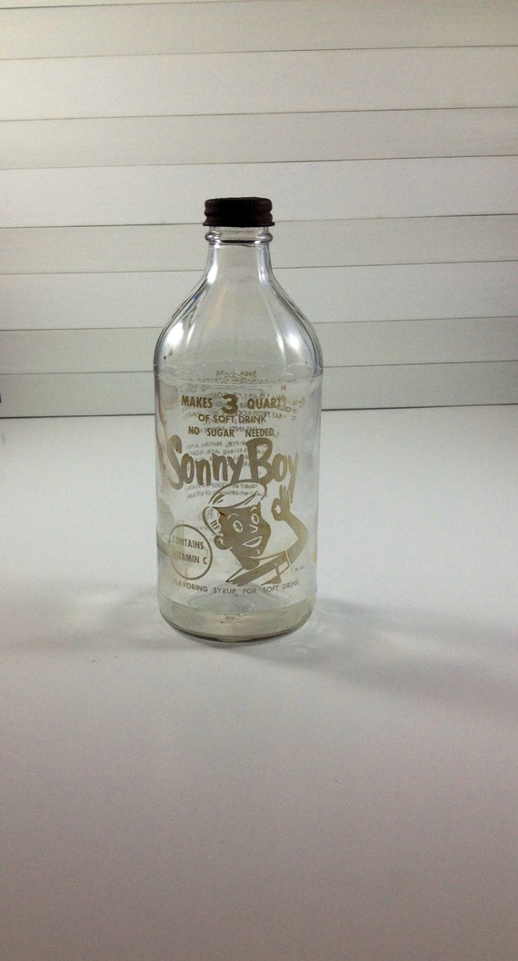 Vintage Sonny Boy Soda Syrup Bottle