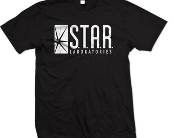 The Flash DC Barry Allen Laboratories Star Labs T-Shirt Shirt Tee