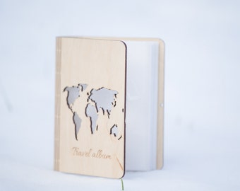 Travel album, Photo album, Personalized album, Birthday gift, Wood album, Wood photo album, Gift,Laser cut,Custom photo album,Engraved album