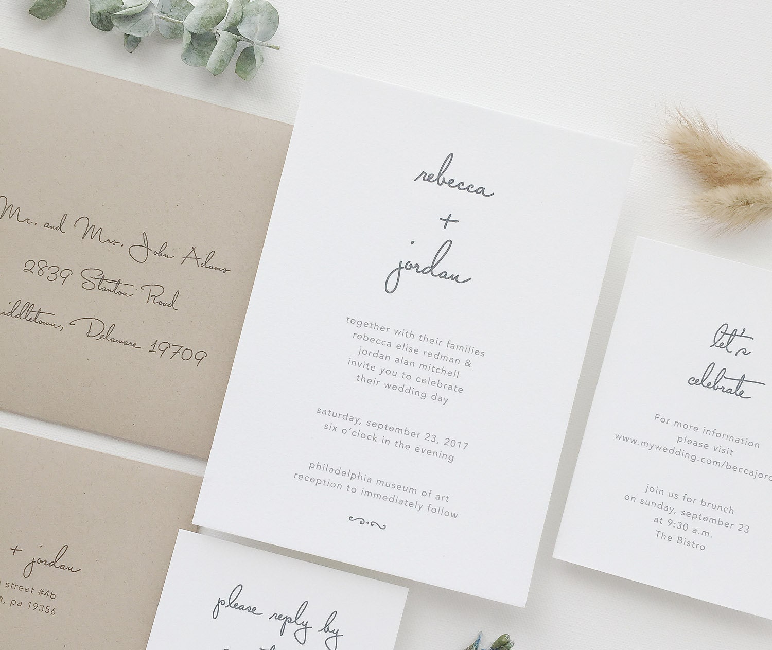 Simple Wedding Invitation Package with Tammy Swales ...