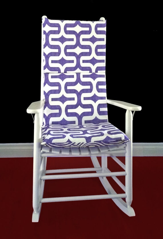 Rocking Chair Cushion Cover Purple Embrace