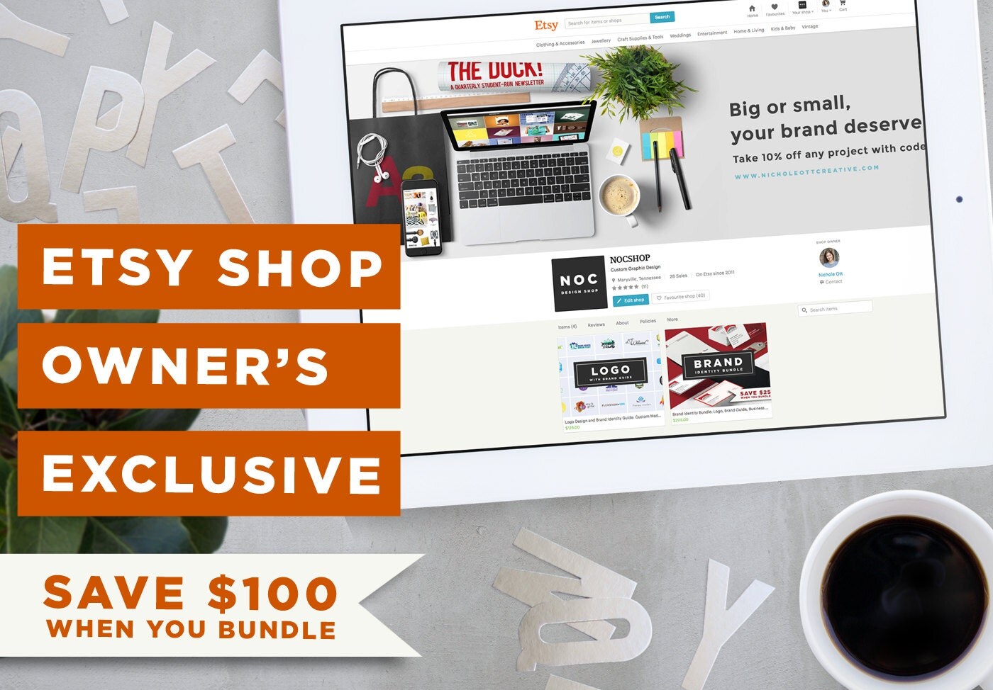 Etsy Shop Owner Exclusive Logo Shop Banner Biz Card