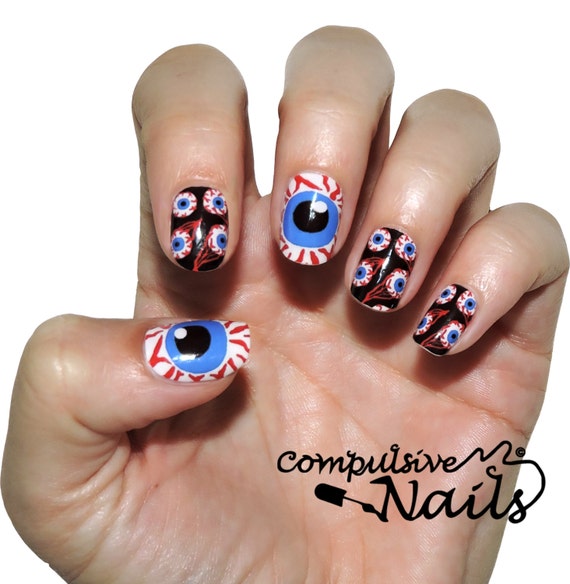 Nail decal wraps. Real nail polish strips. Halloween Spooky