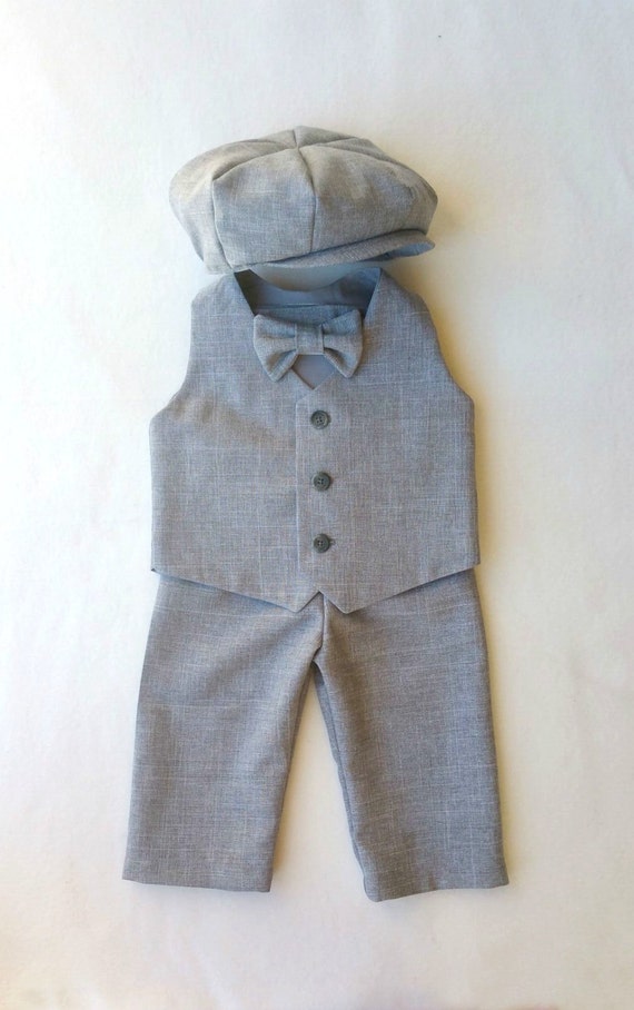Baby Boy Suit Gray Baby Suit Grey Ring Bearer Boys Suit