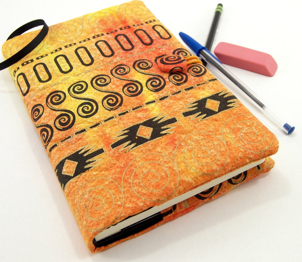 Orange Journal Cover Batik Notebook Cover Refillable Writing