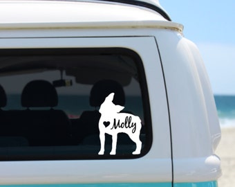 Boston Terrier Decal | Personalized Boston Terrier decal | Car Decal | Laptop Decal | Notebook Decal | Window Decal