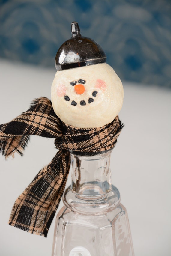Salt Shaker Snowman Vintage Salt Shaker Snowman by shopch2 on Etsy