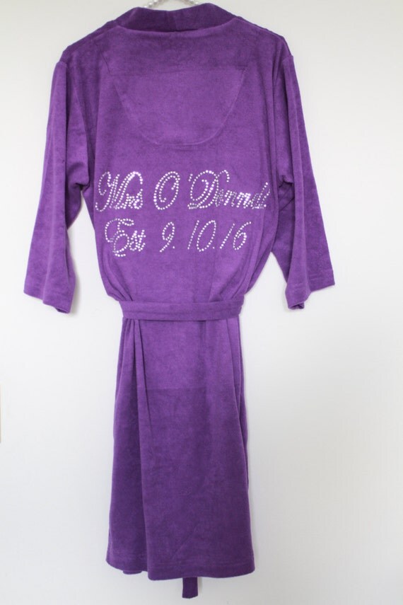 Bride Robe personalized Shower Gift Honeymoon by ArenLace on Etsy