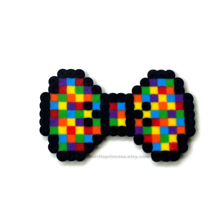 8 Bit Hair Bow 8 Bit Bow Tie 8 Bit Bow Pixel Bow Pixel