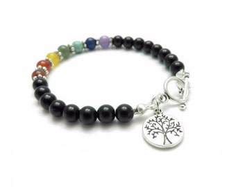 Tree Of Life Chakra Bracelet Yoga Jewelry Chakra Jewelry Bohemian Yoga Bracelet Buddhist Meditation Energy Christmas Stocking Stuffer