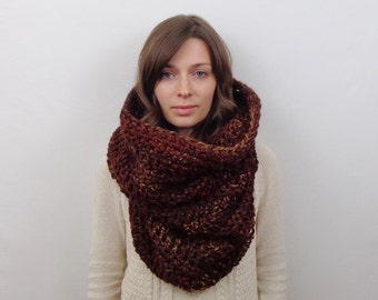 Giant Knit Cowl Scarf Oversized Chunky Cowl Hood Wool | THE POMPEII