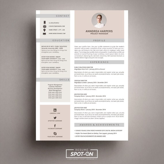 a lasting impression resume  cv design template free cover