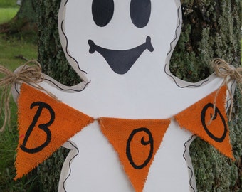 Halloween door hanger, Halloween wreath, ghost door hanger, fall wreath, Halloween Door Decor, fall decor, door hanger