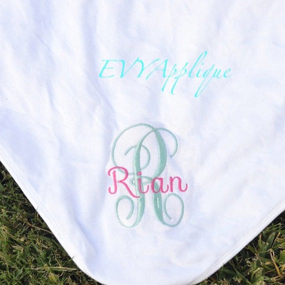 Baby Girl Monogram Blanket Personalized newborn blanket