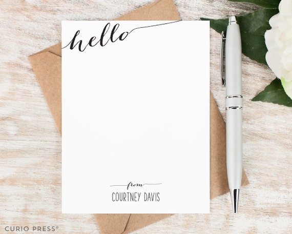 hello personalized note set