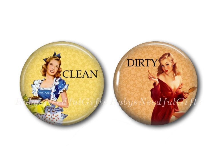 Dishwasher Set of 2 2.25 inch Retro