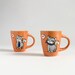 personalized mug - Cats in love - Espresso cups - His&hers - Couples Gift - Hand painted in Italy