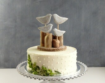 Family Beach Topper Our Wedding Cake Wood Love Birds Rustic Family Beach Topper Our Wedding Cake Wood Love Birds Rustic
