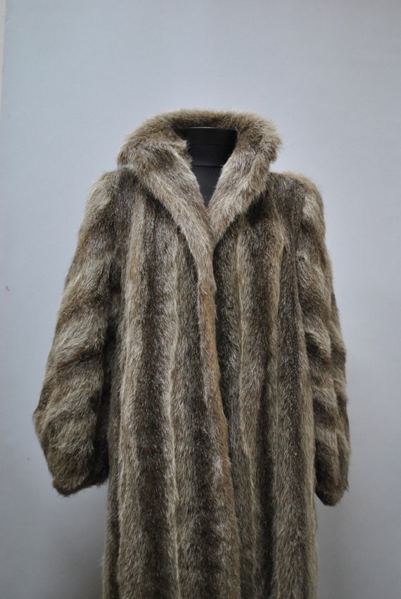 Vintage FOX FUR full length coat ....039