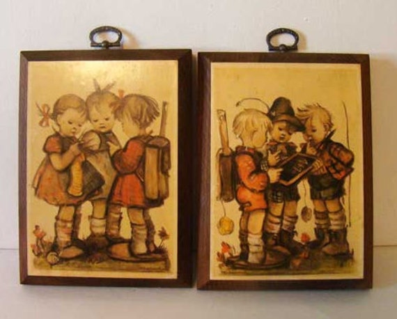 Hummel wall plaques Vintage Hummel home decor wall hangings