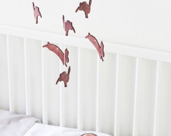 Wood Bunny Baby Mobile Baby Boy Girl Nursery Decor Rustic Crib Minimal Rabbit Woodland