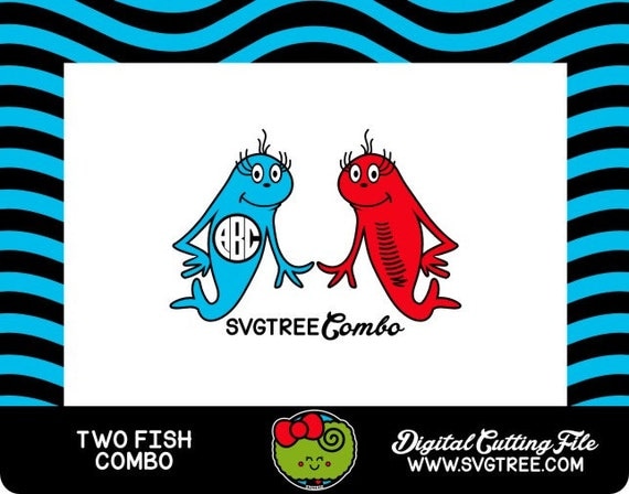 Download One Fish Two Fish SVG Dr Seuss SVG Dr Seuss Monogram by SVGTREE