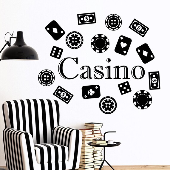 Wall Decals Casino Poker Chips Decal Vinyl Sticker by DecalHouse