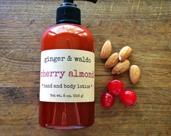 Cherry Almond Hand and Body Lotion - Cherry Almond - Hand and Body Lotion - Cherry Lotion - Vegan Lotion
